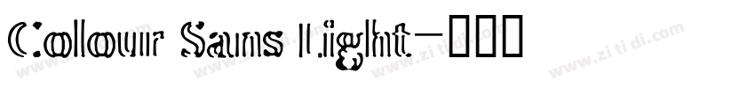 Colour Sans Light字体转换